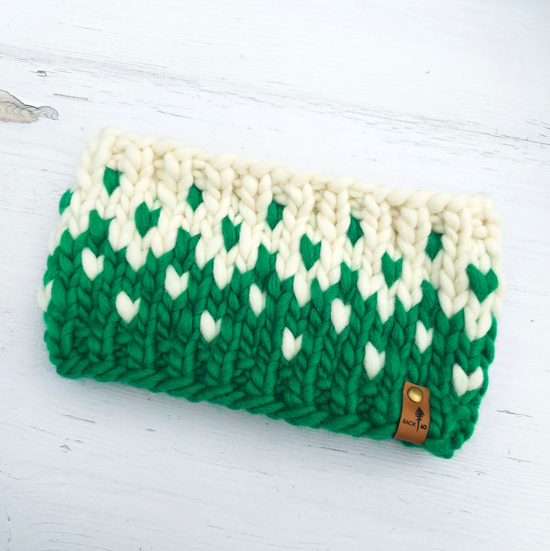 Luxe Line Primaveral Headband | Emerald Green/Ivory