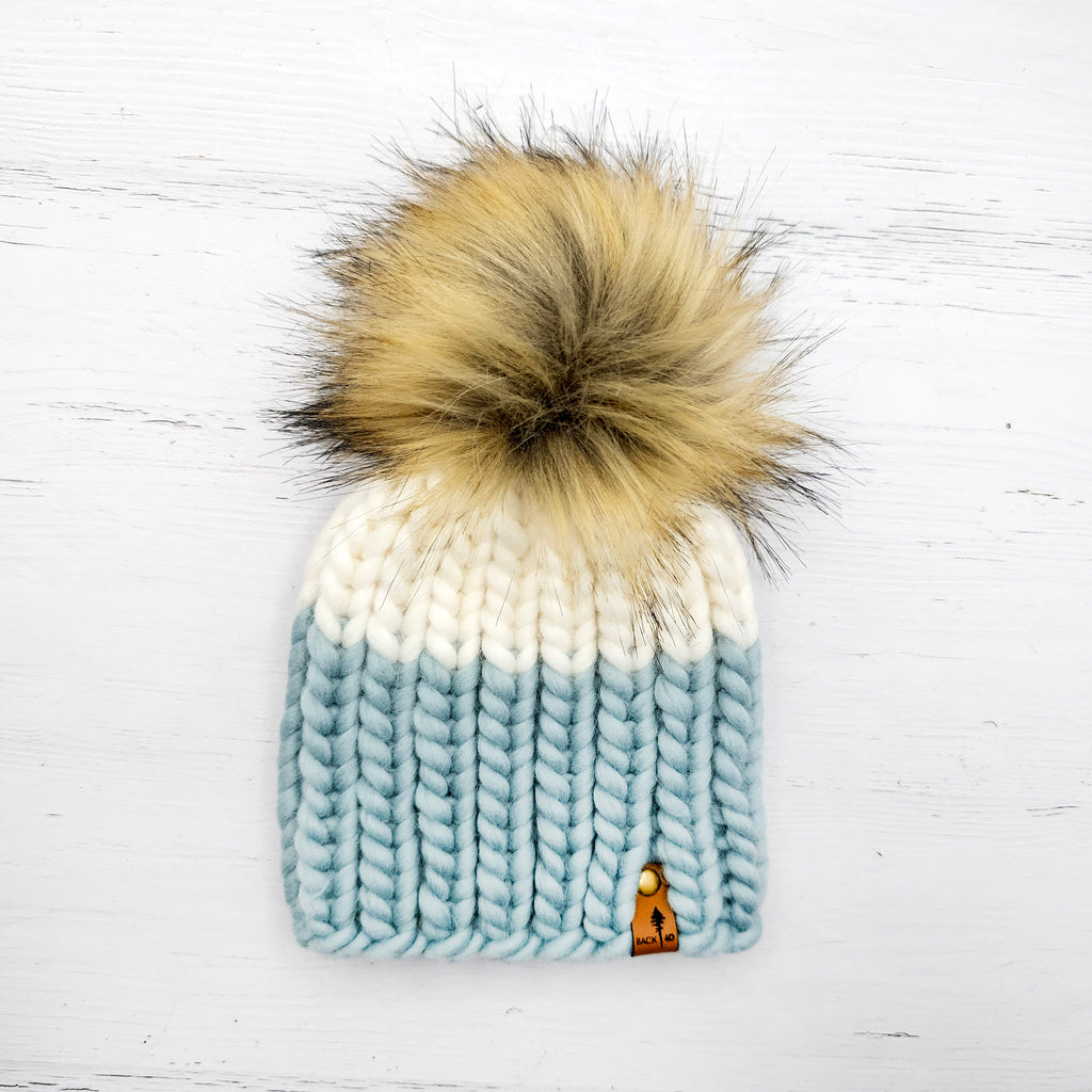 Luxe Line Nokhu Beanie (Duck Egg Blue) | 3-6 Months