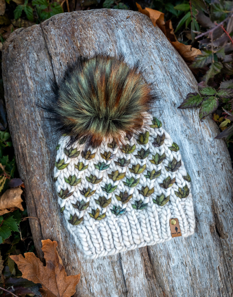 Luxe Line Lotus Flower Beanie (Fog/Arequita) | Adult