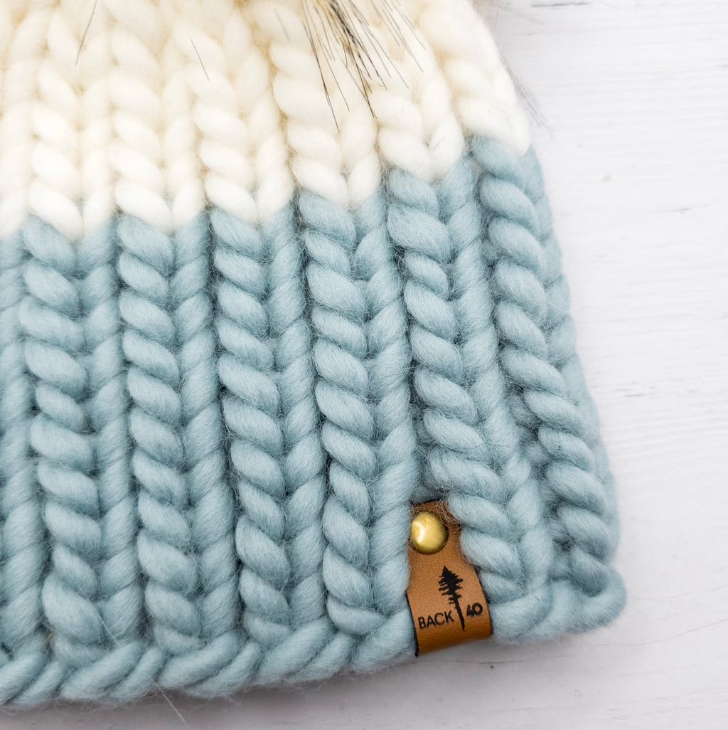 Luxe Line Nokhu Beanie (Duck Egg Blue) | 3-6 Months