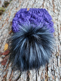 Luxe Line Braided Cable Beanie (Purple Mystery) | Adult RTS