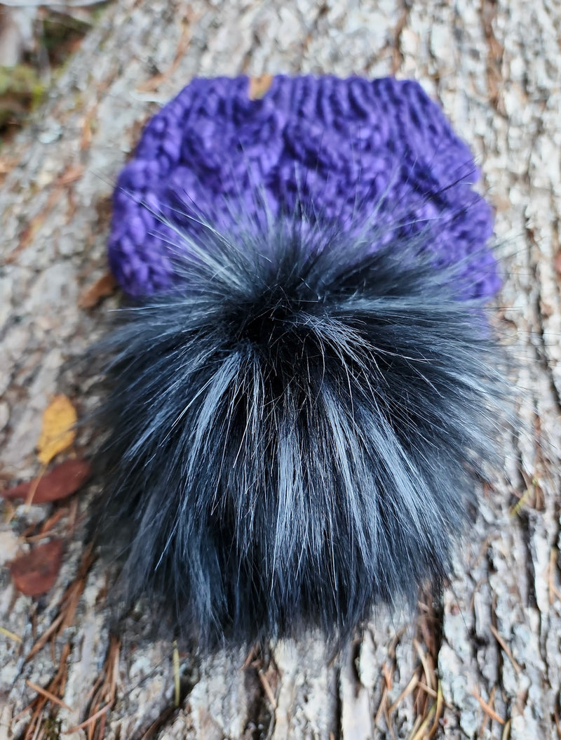 Luxe Line Braided Cable Beanie (Purple Mystery) | Adult RTS
