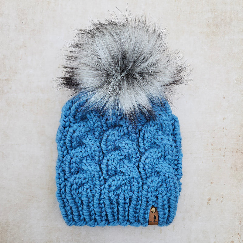 Classic Line Braided Cable Beanie (Cornflower) | Adult RTS
