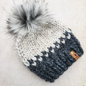 Classic Beanie (Granite/Wheat) | 3-6 Months