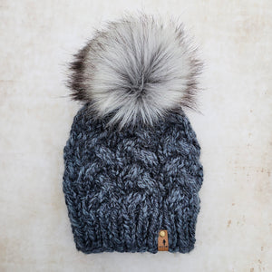 Classic Line Braided Cable Beanie (Granite) | Adult RTS