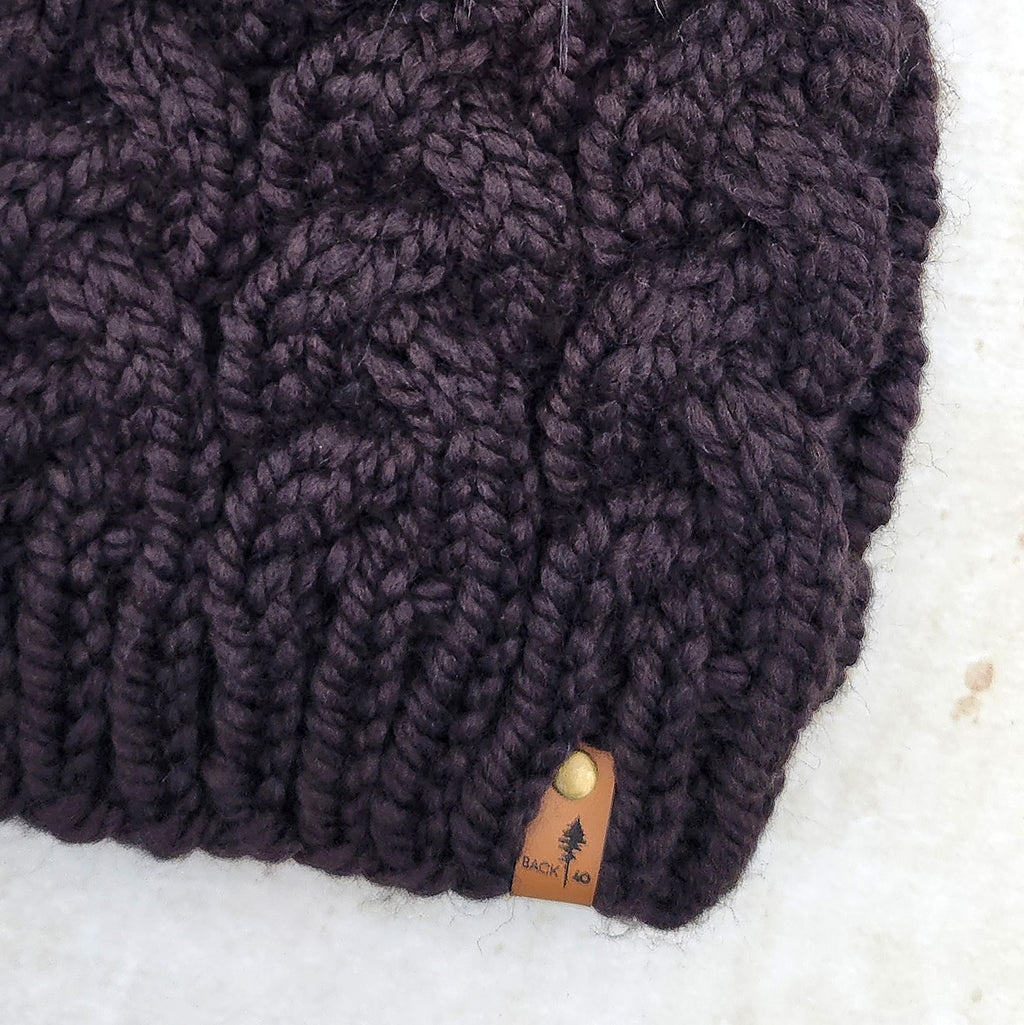 Classic Line Braided Cable Beanie (Walnut) | Adult RTS