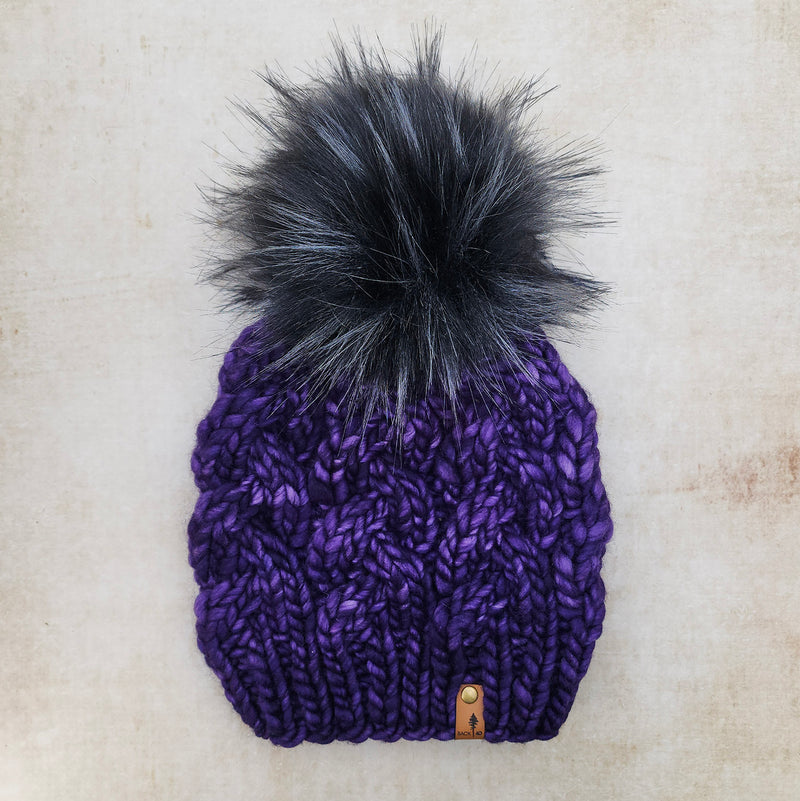 Luxe Line Braided Cable Beanie (Purple Mystery) | Adult RTS