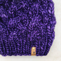 Luxe Line Braided Cable Beanie (Purple Mystery) | Adult RTS