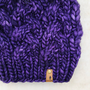 Luxe Line Braided Cable Beanie (Purple Mystery) | Adult RTS