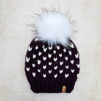 Classic Line Mini Hearts Toque (Eggplant) | Adult RTS