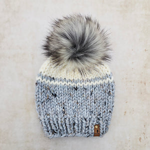 Classic Beanie (Marble Grey/Ivory)  |  RTS 3-9 Years