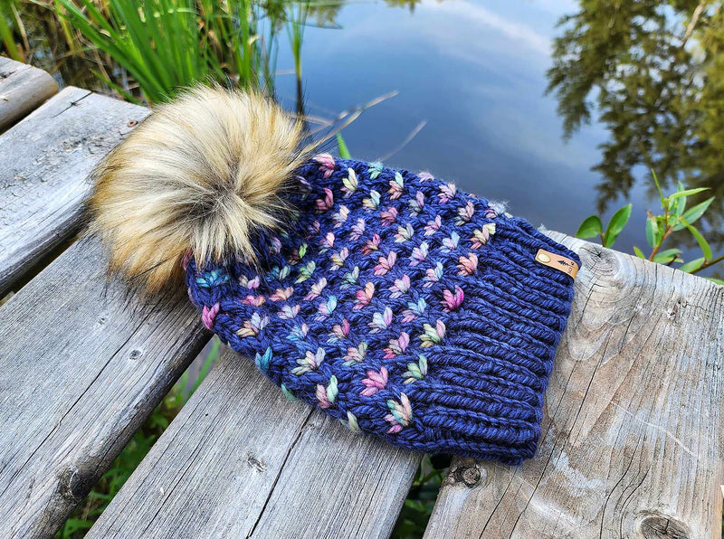 Luxe Line Lotus Flower Beanie (Paris Night) | Adult RTS