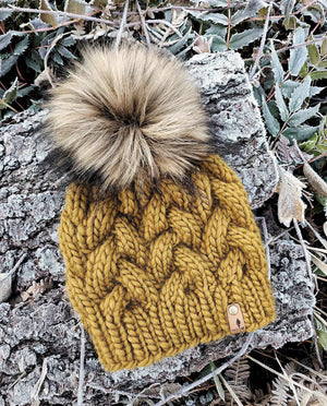 Luxe Line Cable Beanie (Bronzed Olive) | Adult RTS