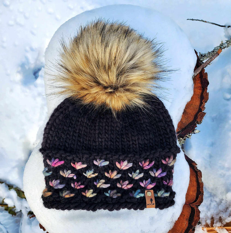 Luxe Line Lotus Brim Beanie (Black) | Adult RTS