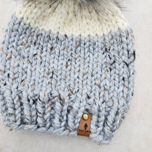 Two-Tone Classic Beanie (Marble Grey) | RTS 1-3 Years