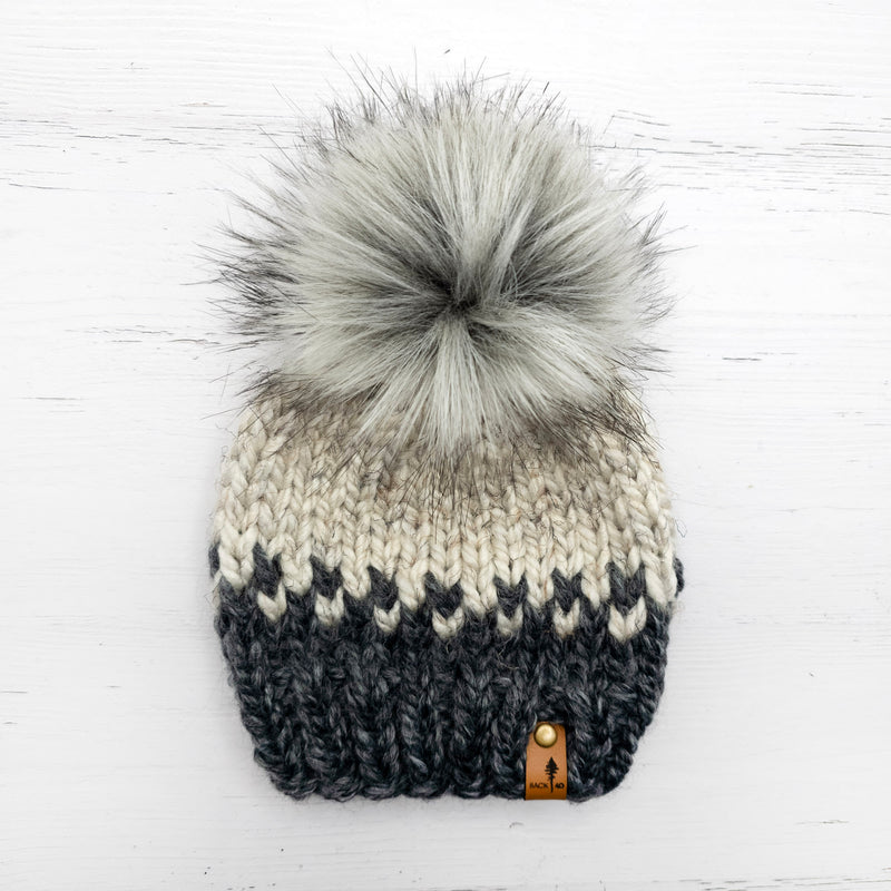 Classic Beanie (Granite/Wheat) | 3-6 Months