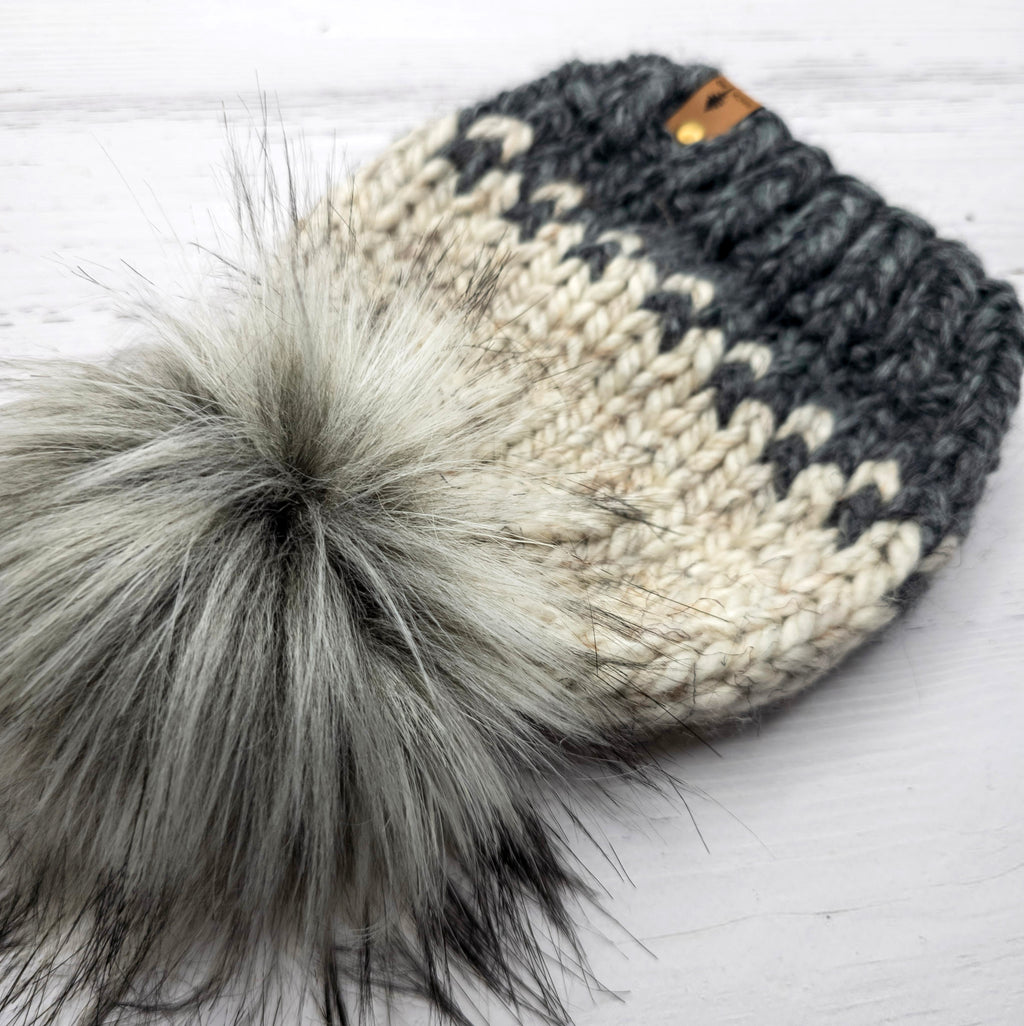 Classic Beanie (Granite/Wheat) | 3-6 Months