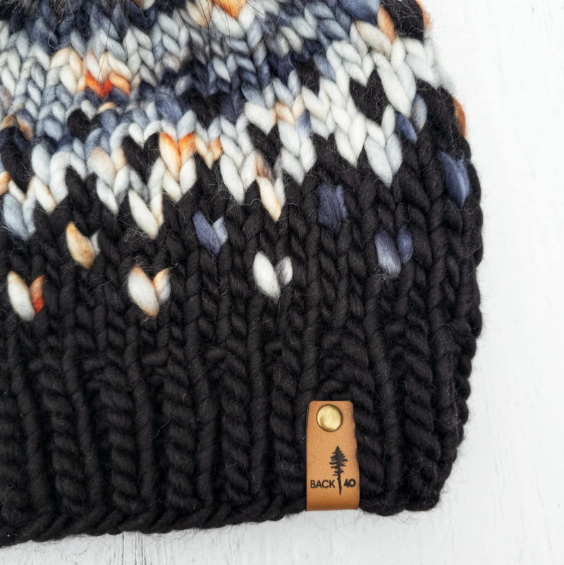 Luxe Line Primaveral Beanie (Leather Wave/Black) | Adult
