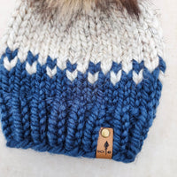 Classic Beanie (Denim/Wheat) | RTS 6-12 Months