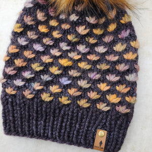 Luxe Line Lotus Flower Beanie (Tortuga) | Adult RTS