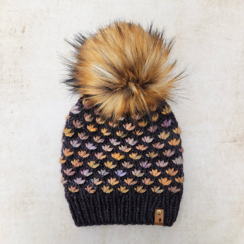 Luxe Line Lotus Flower Beanie (Tortuga) | Adult RTS