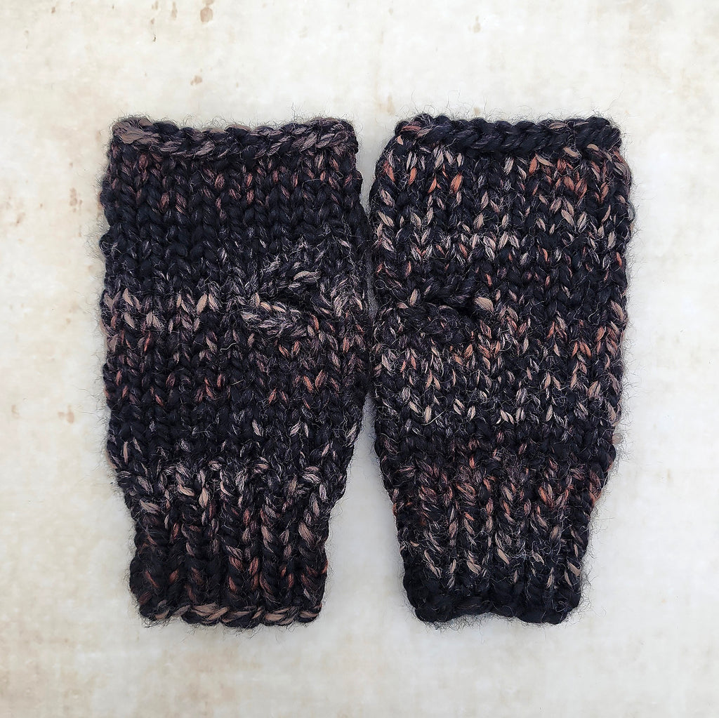 Classic Line Fingerless Mitts (Burnt Almond) | Adult RTS