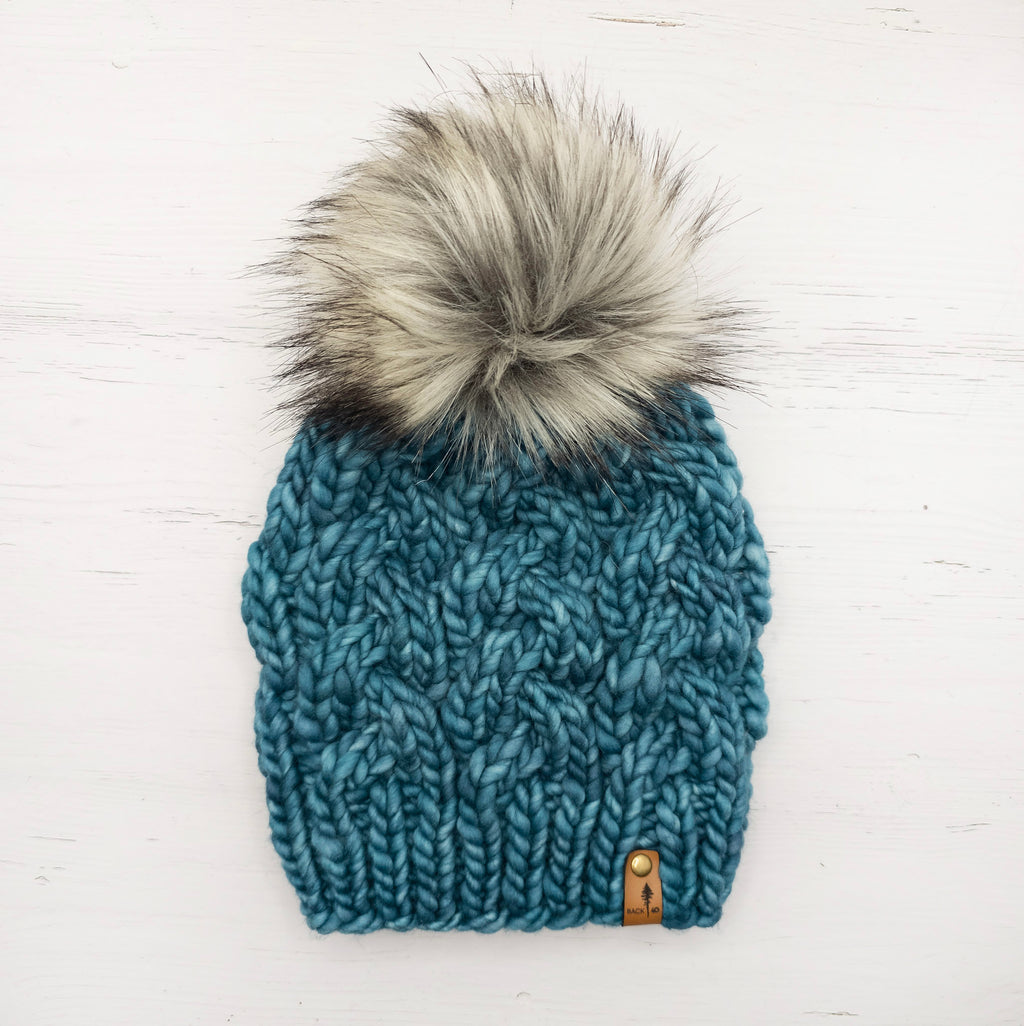 Luxe Line Braided Cable Beanie (Reflecting Pool) | Adult