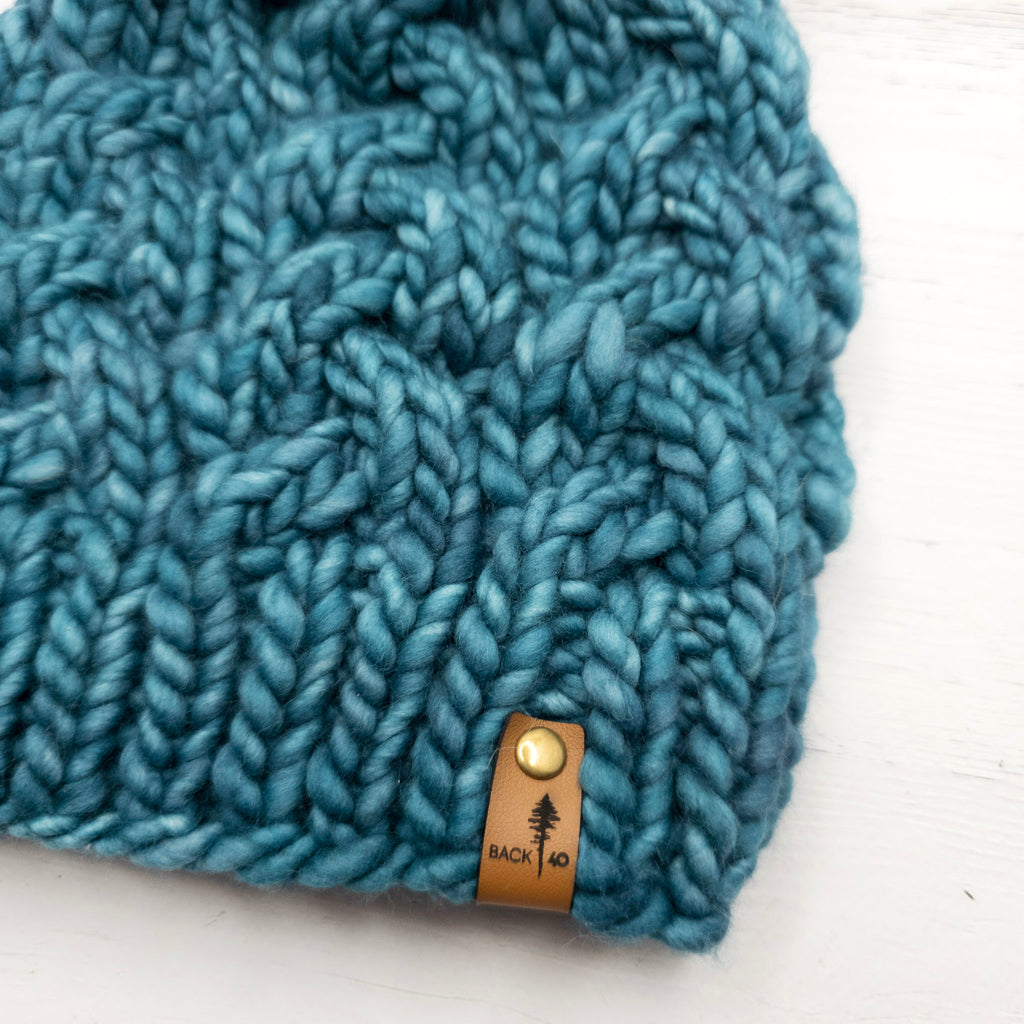 Luxe Line Braided Cable Beanie (Reflecting Pool) | Adult