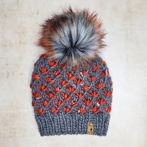 Luxe Line Lotus Flower Beanie (Burnt Orange) | Adult RTS