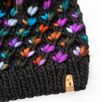 Luxe Line Lotus Flower Beanie (Black/Dragonfly) | Adult