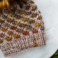 Luxe Line Lotus Flower Beanie (Whole Grain/Piedras) | Adult