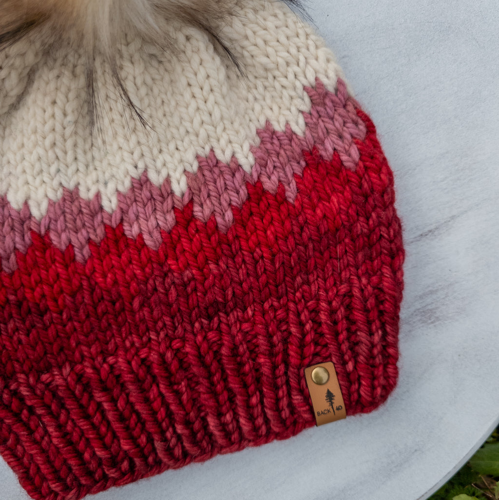 Luxe Line Ombre Beanie (Reds) | Adult