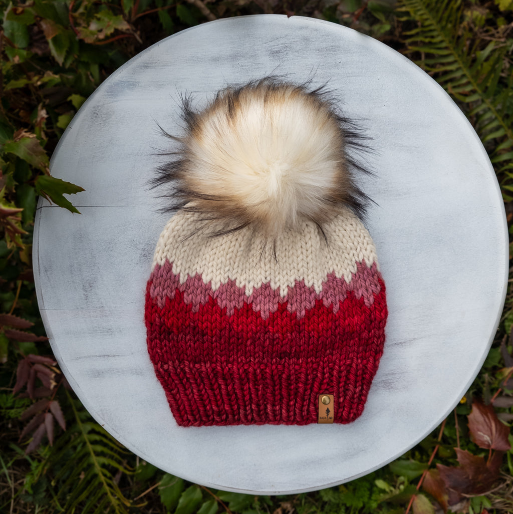 Luxe Line Ombre Beanie (Reds) | Adult