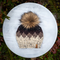 Classic Line Ombre Beanie (Oatmeal) | Adult