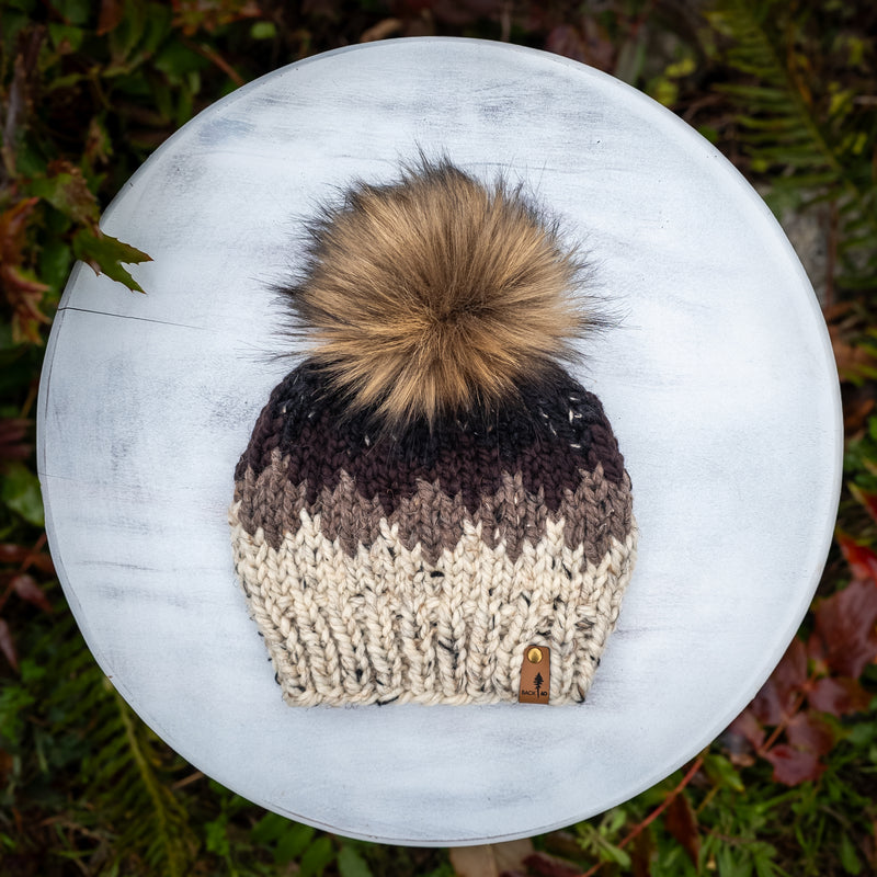 Classic Line Ombre Beanie (Oatmeal) | Adult