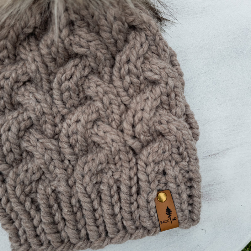 Classic Line Cable Beanie (Driftwood) | Adult