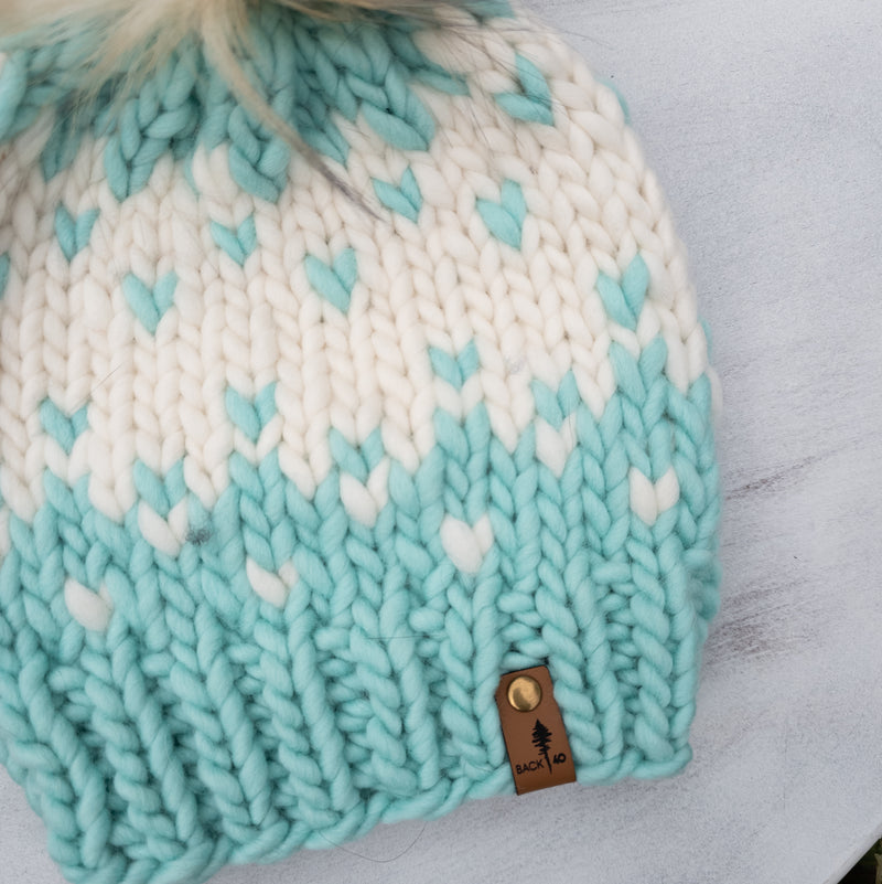 Luxe Line Primaveral Beanie (Aquamarine/Ivory) | 3-9 Years