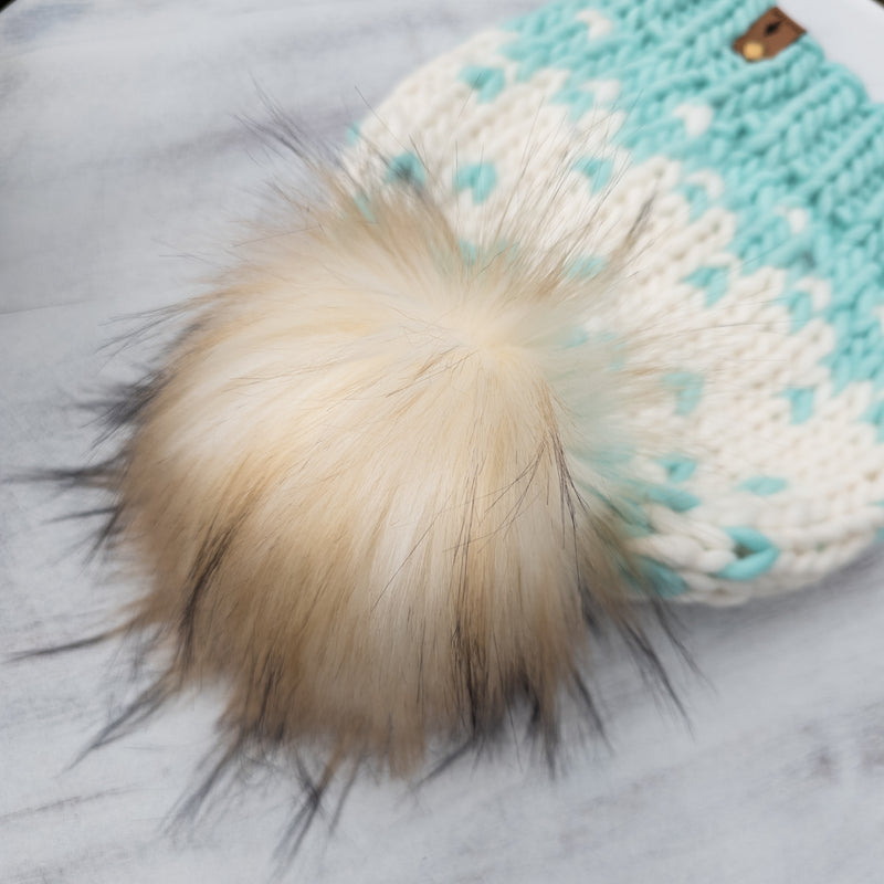 Luxe Line Primaveral Beanie (Aquamarine/Ivory) | 3-9 Years