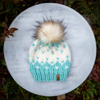 Luxe Line Primaveral Beanie (Aquamarine/Ivory) | 3-9 Years