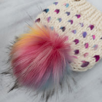 Luxe Line Mini Hearts Toque (Ivory/Unique Color) | 3-9 Years