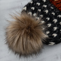 Mini Hearts Toque (Charcoal/Spice) | 3-9 Years