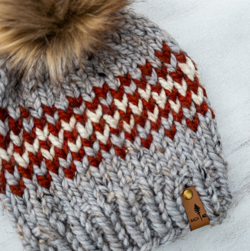 Cascadia Beanie (Marble Grey/Spice) | 3-9 Years