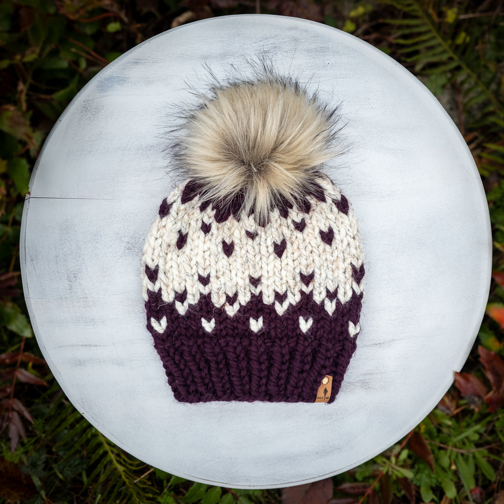 Primaveral Beanie (Eggplant/Wheat) | 3-9 Years