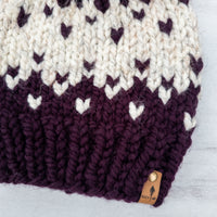 Primaveral Beanie (Eggplant/Wheat) | 3-9 Years