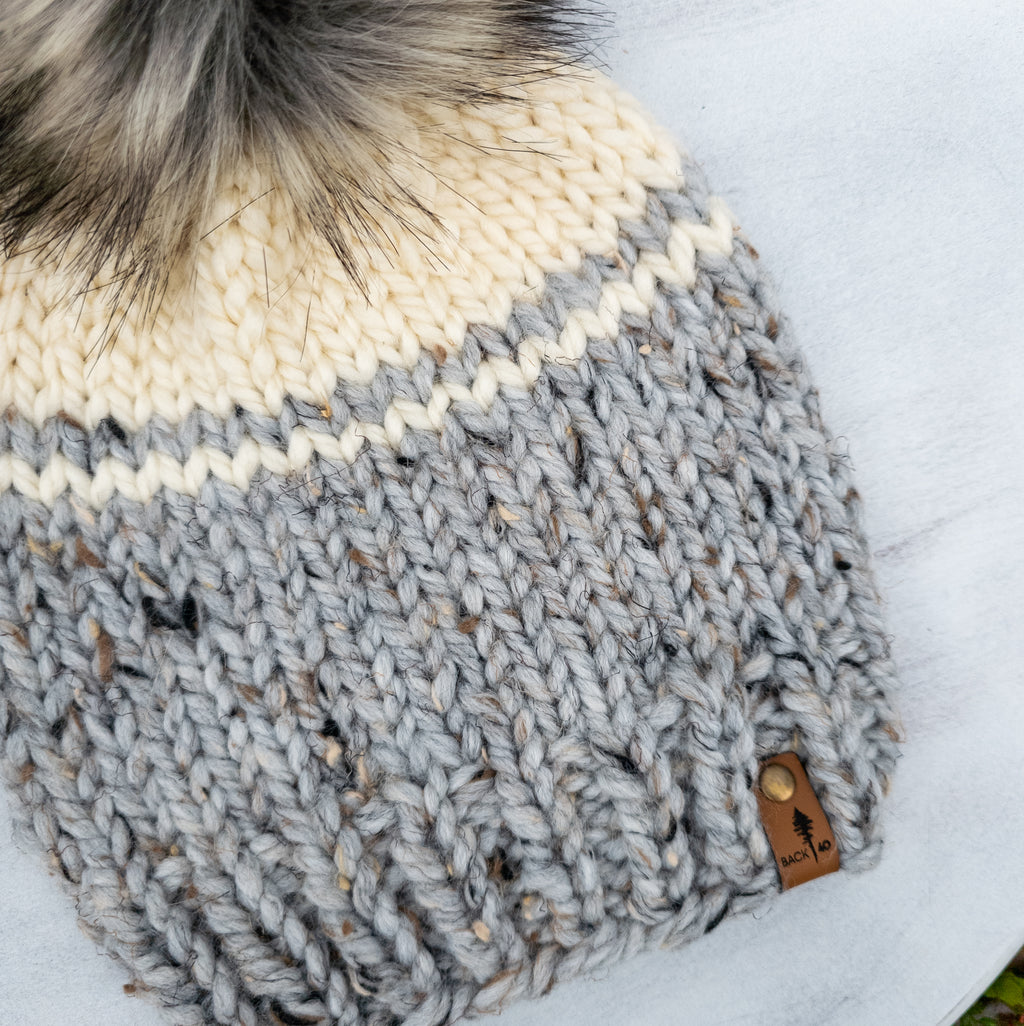 Classic Beanie (Marble Grey/Ivory)  |  3-9 Years