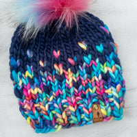 Luxe Line Primaveral Beanie (Sweet Emotion/Navy) | 1-3 Years