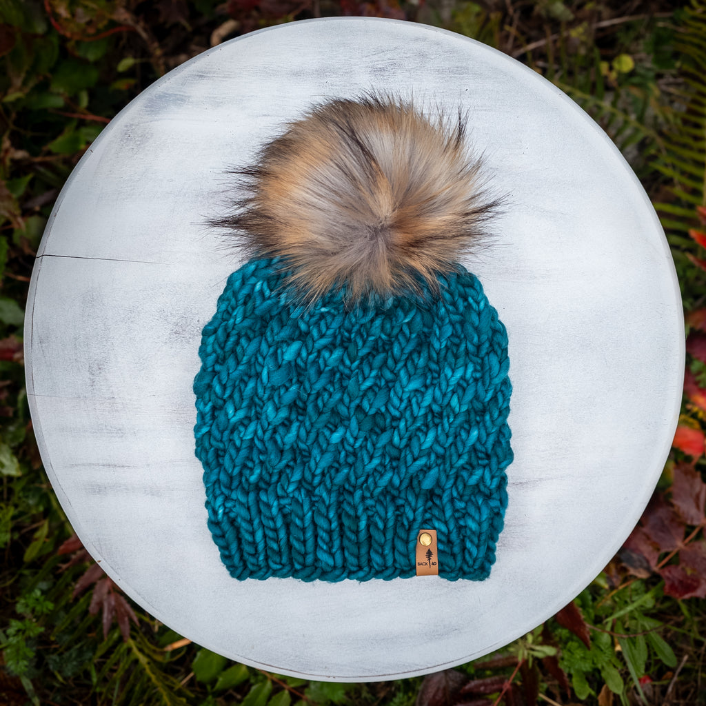 Luxe Line Emilia Beanie (Teal Feather) | Adult