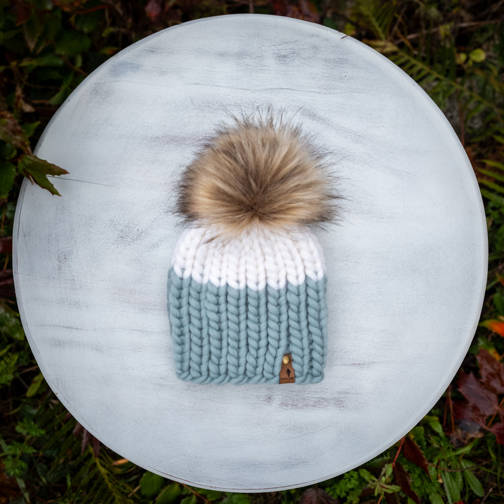 Luxe Line Nokhu Beanie (Duck Egg Blue) | 3-6 Months