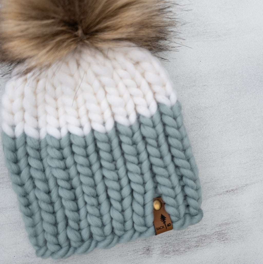 Luxe Line Nokhu Beanie (Duck Egg Blue) | 3-6 Months