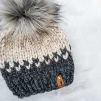 Classic Beanie (Granite/Wheat) | 3-6 Months